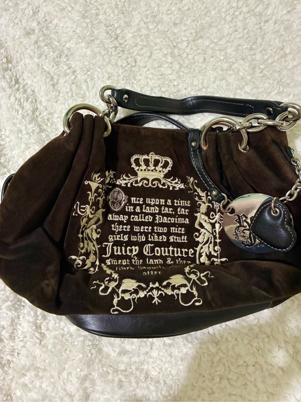 Y2K Vintage Juicy Couture Once Upon a Time Daydreamer Bag Brown Shoulder Bag
